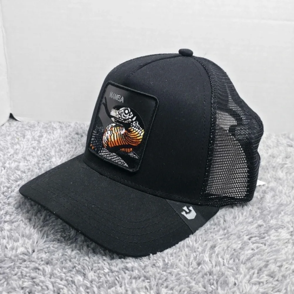 Goorin Bros The Farm Black Mamba‎ Mesh Snapback Trucker Hat Cap NWT 101-1024-YA